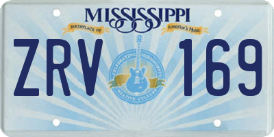 MS license plate ZRV169