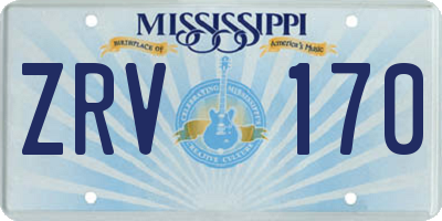 MS license plate ZRV170