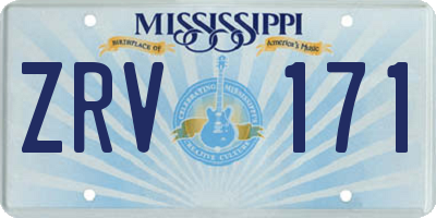 MS license plate ZRV171