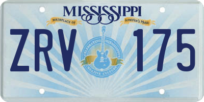 MS license plate ZRV175
