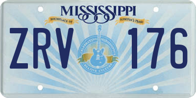 MS license plate ZRV176