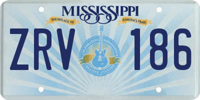 MS license plate ZRV186