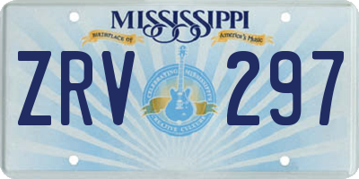 MS license plate ZRV297