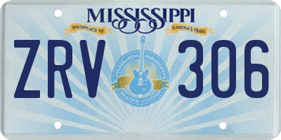 MS license plate ZRV306