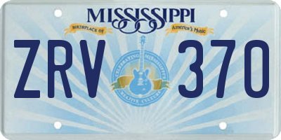 MS license plate ZRV370