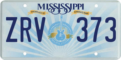 MS license plate ZRV373