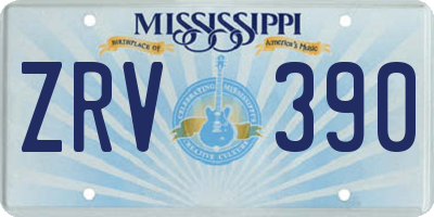 MS license plate ZRV390