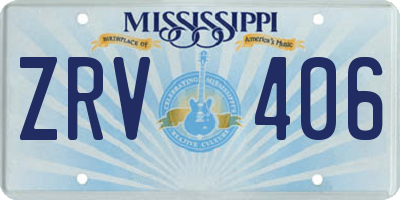 MS license plate ZRV406
