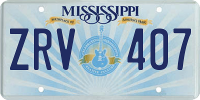 MS license plate ZRV407