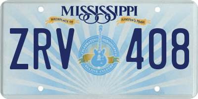 MS license plate ZRV408