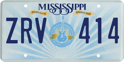 MS license plate ZRV414