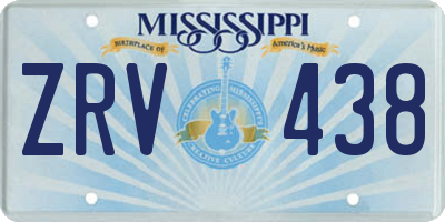 MS license plate ZRV438