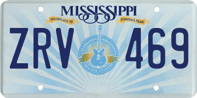 MS license plate ZRV469