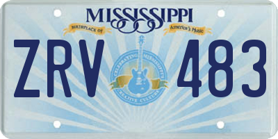 MS license plate ZRV483