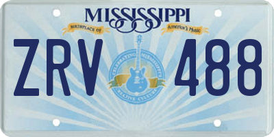 MS license plate ZRV488