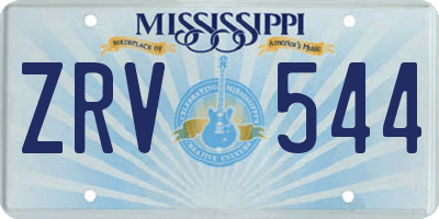 MS license plate ZRV544