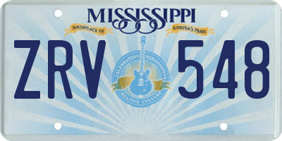 MS license plate ZRV548