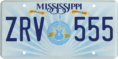 MS license plate ZRV555