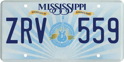 MS license plate ZRV559