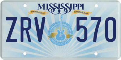 MS license plate ZRV570