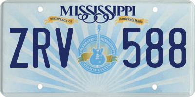 MS license plate ZRV588