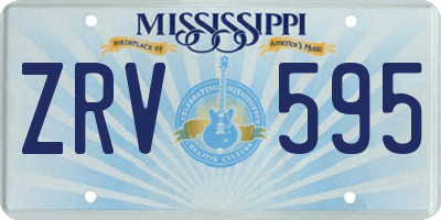 MS license plate ZRV595