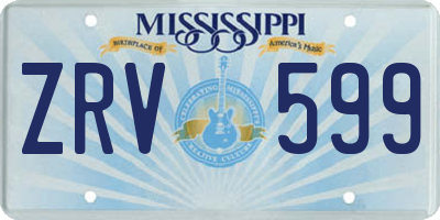 MS license plate ZRV599
