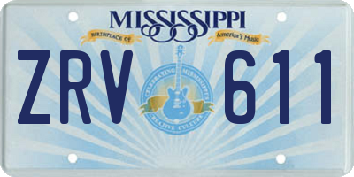 MS license plate ZRV611
