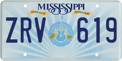 MS license plate ZRV619