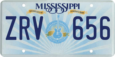 MS license plate ZRV656
