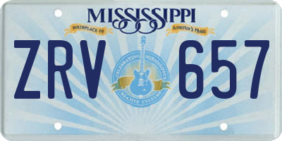 MS license plate ZRV657