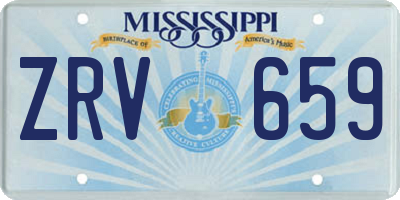 MS license plate ZRV659