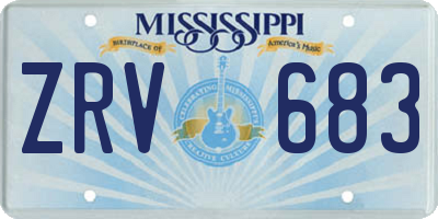 MS license plate ZRV683