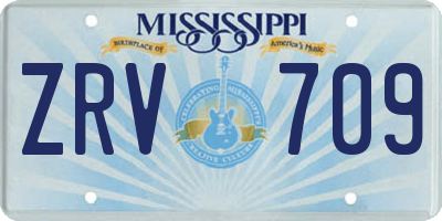 MS license plate ZRV709