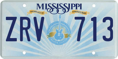 MS license plate ZRV713