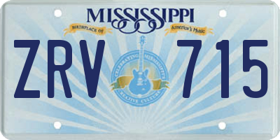 MS license plate ZRV715