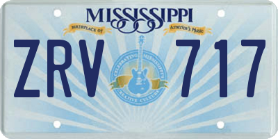 MS license plate ZRV717