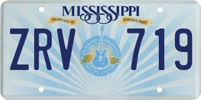 MS license plate ZRV719