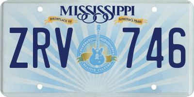 MS license plate ZRV746