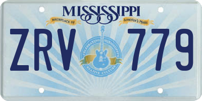 MS license plate ZRV779