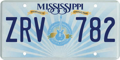 MS license plate ZRV782