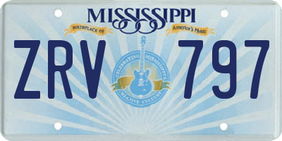 MS license plate ZRV797
