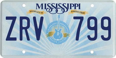 MS license plate ZRV799