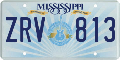 MS license plate ZRV813