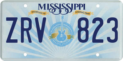 MS license plate ZRV823
