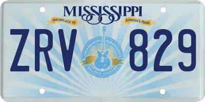 MS license plate ZRV829