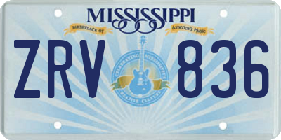 MS license plate ZRV836