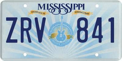 MS license plate ZRV841