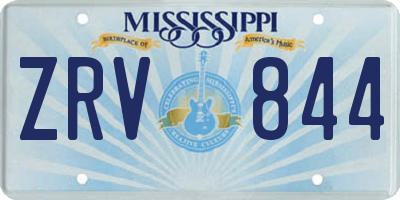 MS license plate ZRV844