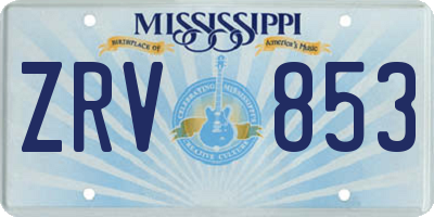 MS license plate ZRV853